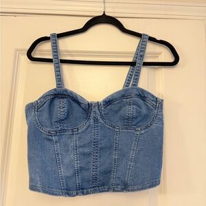 Denim Blue Women's Bustier Top